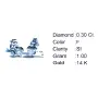 Златни обеци с диаманти 0,30Ct. чистота:SI модел:42877-6, снимка 6