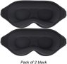 Нов комплект от 2 броя 3D Луксозна Маска за Сън + тапи Комфорт Пътешествие, снимка 5