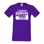 Мъжка тениска I Would Exercise But It Makes Me Spill My Beer 2,Бира,Бирфест,Beerfest,Подарък,Изненад, снимка 13