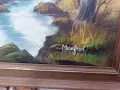 Немски горски пейзаж, масло върху платно с подрамка – 59х49 см (подпис Manfred) , снимка 4