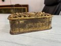 Стара бронзова кутия за бижута с порцеланова плочка Fragonard. №3829, снимка 9