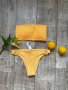 Нов патешко жълто бански костюм сет две части комплект М рипс рипсен 