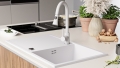 Кухненска мивка от Гранит модел Ибиса 780 х 500 мм - бял, снимка 7