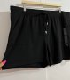 Макси еластични меки къси панталонки с висока талия и джобове в черно, снимка 2
