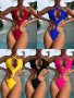Дамски моден едноцветен бански костюм, 5цвята - 023 