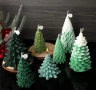 3D 4 модела елхи елха Силиконов молд форма за свещи гипс смола, снимка 1