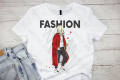 Дамска тениска Motif с цветна щампа  Fashion Girl / Мода / жена , снимка 1