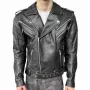 Кожено мото яке Motomall с ресни HARDROCK, снимка 2