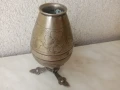Стар,винтидж,гравиран съд,мате,на гаучосите,Рядък, снимка 5
