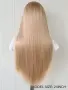 Перука 80 см - Пшенично руса права перука с дантела Lace Front 13×4, снимка 4