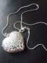 Сребърно колие Сърце , снимка 1 - Колиета, медальони, синджири - 42273949
