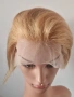 Къса руса естествена перука тип Пикси - 13x4, снимка 6