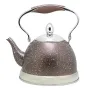 Свирещ Чайник с фина цедка, Мраморен, Индукционно дъно, Кафяв -1 литър , снимка 1