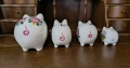Комплект от четири порцеланови прасенца касички, снимка 5
