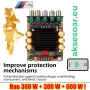 Аудио усилвател на модул 300W+300W+600W ZK-AS21P TPA3255*2 2.1 канален Bluetooth стерео усилвател, снимка 1