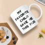 Нова Забавна чаша с послания за кафе Подарък за родител майка баща Коледа, снимка 3