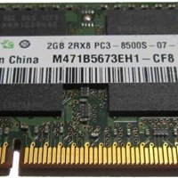 Рам памет RAM за лаптоп Samsung модел m471b5673eh1-cf8 2 GB DDR3 1066 Mhz честота, снимка 1 - Части за лаптопи - 41597757