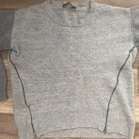 Сива блуза с ципове , снимка 2 - Блузи с дълъг ръкав и пуловери - 37416888