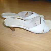 37н Бели летни чехли от естествена кожа, снимка 9 - Чехли - 40609498