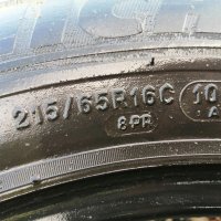Единична бусова гума 215 65 16 C Ц Мишелин Michelin 1 брой единична 1 broi guma Нов внос Не е нова , снимка 4 - Гуми и джанти - 41613459