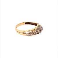 Златен дамски пръстен 2,15гр. размер:57 14кр. проба:585 модел:17265-1, снимка 3 - Пръстени - 41024013