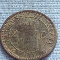 Рядка монета 2 сентавос 1911г. Испания за КОЛЕКЦИОНЕРИ 23908, снимка 3 - Нумизматика и бонистика - 42682434