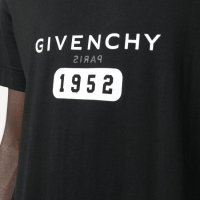 GIVENCHY Black Reverse Logo Print Slim Fit Мъжка Тениска size M (S) и L (M), снимка 5 - Тениски - 41068623