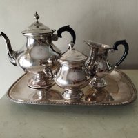 Посребрен бароков сервиз, снимка 1 - Антикварни и старинни предмети - 42416385