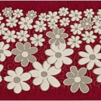 Кухненски килим 55 x 80cм,  Миещ се Нехлъзгащ се Червен на цветя, снимка 2 - Килими - 42120468