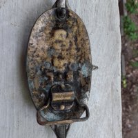 Уникална стара голяма бронзова тока за колан, снимка 4 - Антикварни и старинни предмети - 34231261
