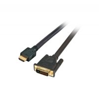 Кабел DVI към HDMI 5м VCom SS001230 Черен, Cable DVI 24+1 to HDMI Full HD M/M, снимка 1 - Кабели и адаптери - 33986881