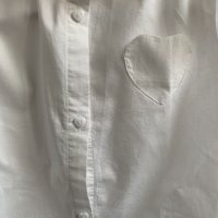 Риза на сърца и къси дънкови панталони 7-8-9 години, снимка 3 - Детски комплекти - 41447678