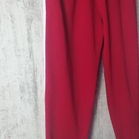 Червен панталон с бял кант , снимка 5 - Панталони - 40635741