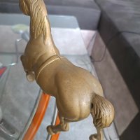 масивен бронзов кон, снимка 5 - Антикварни и старинни предмети - 41624301
