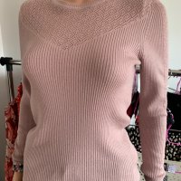 Дамска блуза в нежно розово размер М, снимка 2 - Блузи с дълъг ръкав и пуловери - 40660416