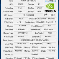 Продавам видео карта nVidia Asus 210-SL-TC1GD3-L - GT210 64bit 512MB DDR3  HDMI DVI VGA LP PCI-E, снимка 6 - Видеокарти - 41019876