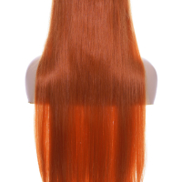 Аниме оранжева 100 см перука, снимка 3 - Аксесоари за коса - 44919393