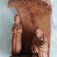 сувенир от Назарет дърворезба скулптура рождението Христово, снимка 6 - Икони - 44761836