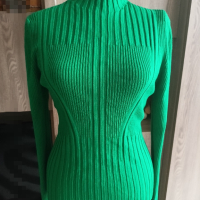 Зелено поло, снимка 3 - Блузи с дълъг ръкав и пуловери - 43855942