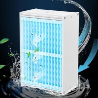 Мини въздушен охладител Air Conditioner WT-F10 3 скорости вентилатор с вода LED светлини преносим ох, снимка 6 - Вентилатори - 41942378