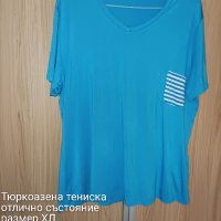 Тюркоазена тениска, снимка 3 - Тениски - 40243827