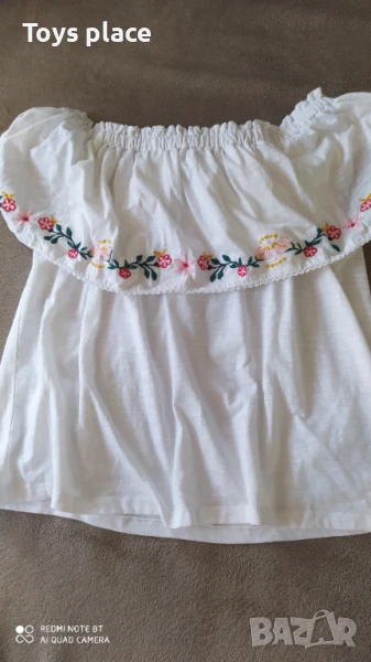 S/M Лятна блуза с бродерия , топ с бродерия , снимка 1