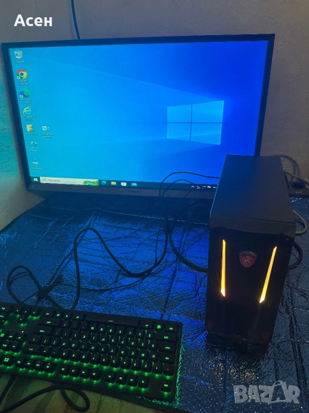 продавам геймърски компютър MSI GAMING NightBlade 256GB+4TB W10 GTX Процесор Intel Core i7-7700 , снимка 1