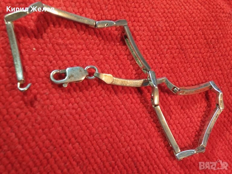 СТИЛНА ВИНТИДЖ АРТ СРЕБЪРНА ГРИВНА СРЕБРО 925 с ЦИКОНИ ЧАСТ от КОМПЛЕКТ 41924, снимка 1