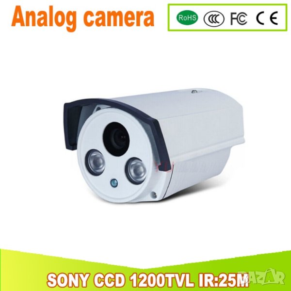 Метална SONY CCD 2x ARRAY H.LED 1200TVL HD Ударо/Водoустойчива Камера 25М Инфрачервено Нощно Виждане, снимка 1