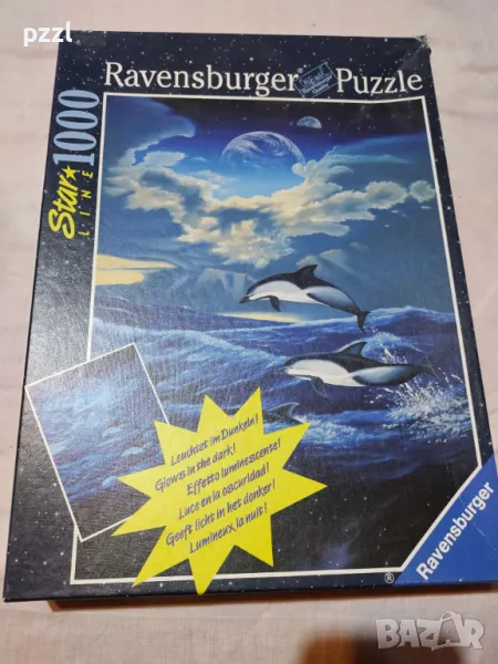 Пъзел "Dolphins in the moonlight" Star Line Ravensburger 1000 части, снимка 1
