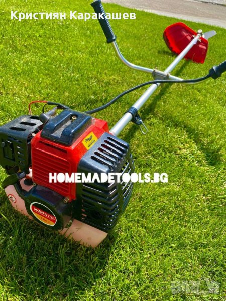 Немски бензинов тример за трева werstil 72 куб. С 8 подаръка, снимка 1