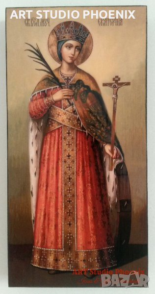 Икона на Света Екатерина icona Sveta Ekaterina, снимка 1