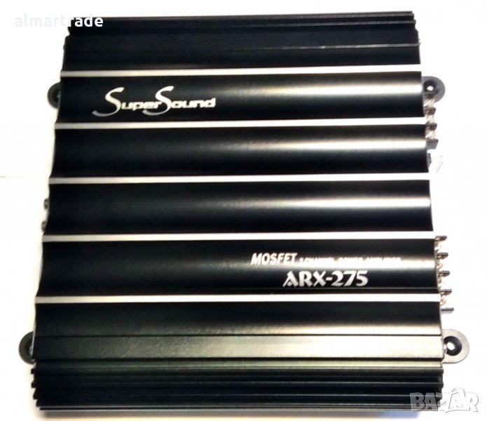 Усилвател за кола SuperSound ARX275 RMS POWER 75 W×2CH BRIDGE MODE 230 W×1CH, снимка 1