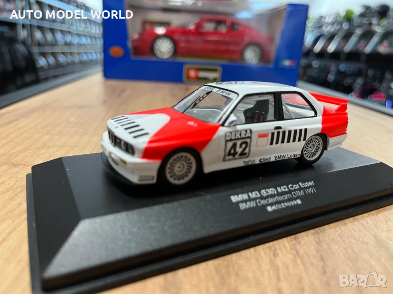 Колекционерски модел количкa BMW M3 Е 30 DTM 1991 Dealer edition 1:43, снимка 1